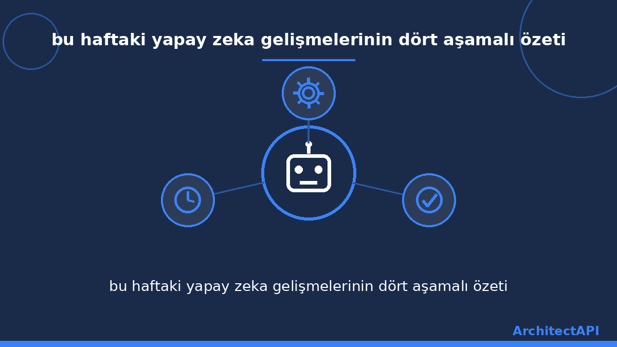 bu haftaki yapay zeka gelişmelerinin dört aşamalı özeti
